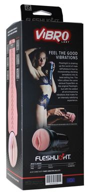 Мастурбатор с вибрацией Fleshlight Vibro Pink Lady Touch, три вибропули, стимулирующий рельеф F17347 фото