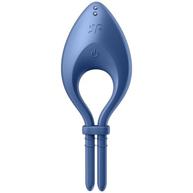 Эрекционное смарт-виброкольцо лассо с регулировкой размера Satisfyer Bullseye Blue SO6120 фото