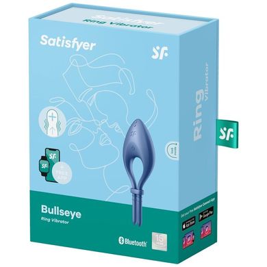 Эрекционное смарт-виброкольцо лассо с регулировкой размера Satisfyer Bullseye Blue SO6120 фото