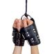 Манжеты для подвеса за руки Kinky Hand Cuffs For Suspension из натуральной кожи, цвет черный SO5183 фото 1