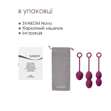 Набор вагинальных шариков со смещенным центром тяжести Svakom Nova Violet SO4831 фото